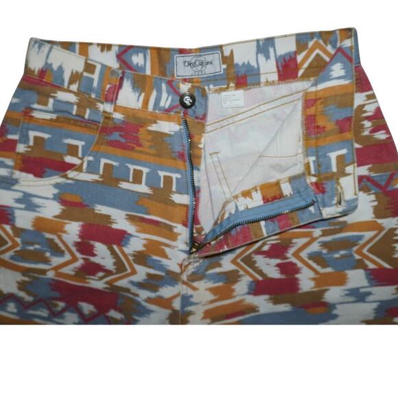 Olga Cassini Vintage Aztec Print High-Waisted Shorts – Size 10 - Picture 2 of 4